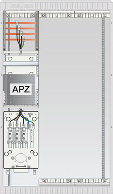 ABN Zähleranschlussschrank SAS APZ 4pol SZ131AL0402