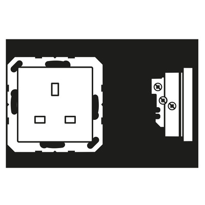 Jung Steckdose 13A 250V, aluminium A 3521 AL