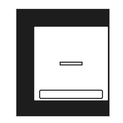 Jung Wippe mit Schriftfeld 1-fach ch m. Lichtleiter A 590 BF NA KO5 WWM