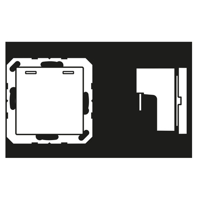 Jung Hotelabdeckung mit LED-Einheit 230V A CU KO5 M 230 ANM