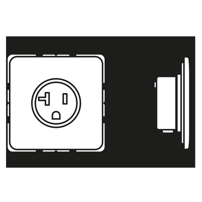 Jung Steckdose US-Norm NEMA 20 A 125 V,alpinweiß CD 521-20 WW