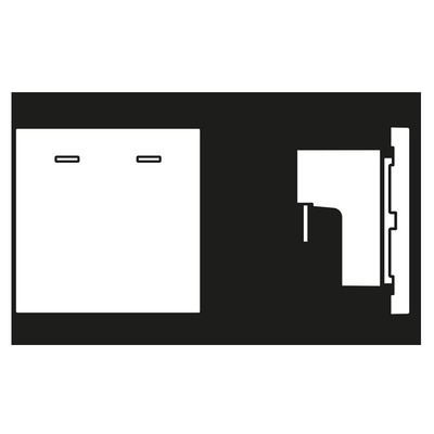 Jung Hotelabdeckung mit LED-Einheit 230V LS CU KO5 M 230 SW