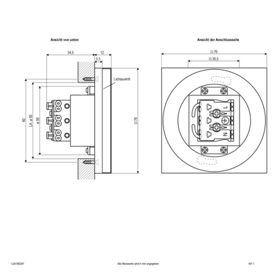 EVN Lichttechnik LED-Wandeinbauleuchte LQ41802AF