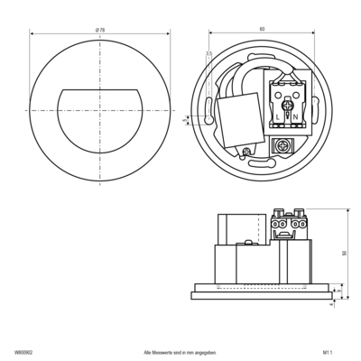 EVN Lichttechnik LED-Wandeinbauleuchte W800902