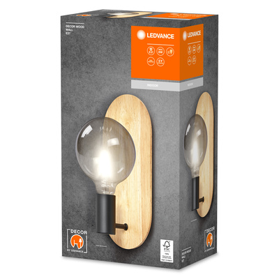 Ledvance Wandleuchte E27 DECOR WOOD WALL E27