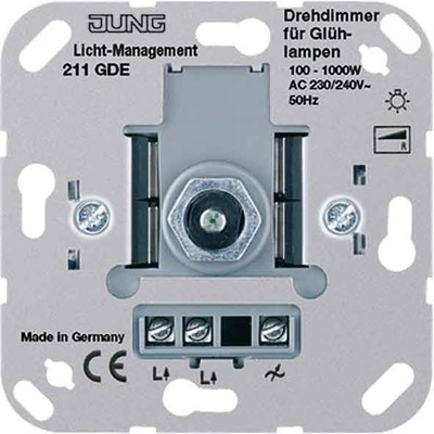 Jung Drehdimmer mit Druckschalter 211 GDE