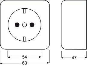 Busch-Jaeger Schuko-Steckdose 1-fach AP 2300 EAP-09-503