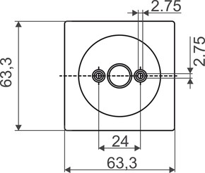 Busch-Jaeger Zentralscheibe anthrazit f.3Stufen-Drehschalt 2542 DR/02-81