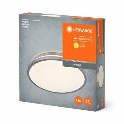 Ledvance LED-Deckenleuchte 3000K, silber Orbis #4058075829268