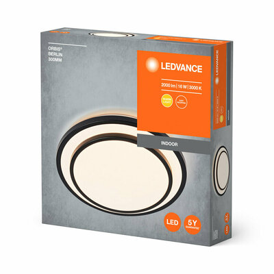 Ledvance LED-Deckenleuchte 3000K, schwarz Orbis #4058075829329
