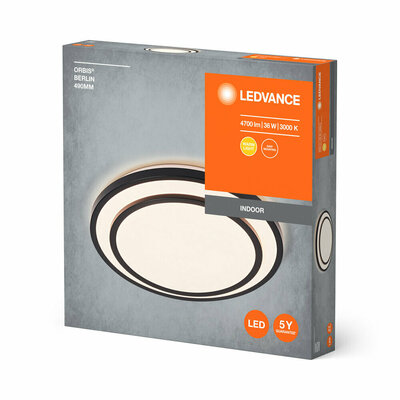 Ledvance LED-Deckenleuchte 3000K, schwarz Orbis #4058075829367
