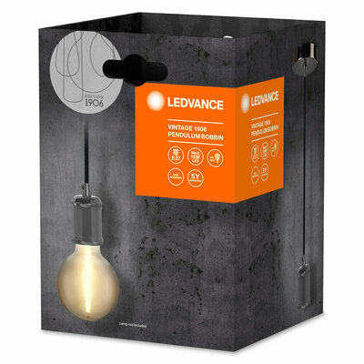 Ledvance Pendelleuchte E27 grau Vinta #4099854092527