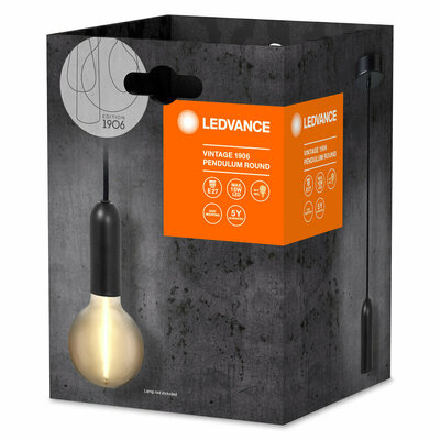 Ledvance Pendelleuchte E27 schwarz Vinta #4099854092589