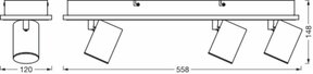 Ledvance LED-Spotstrahler 3 Spots, schwarz Decor #4058075833838