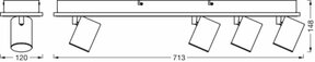 Ledvance LED-Spotstrahler 4 Spots, schwarz Decor #4058075833999