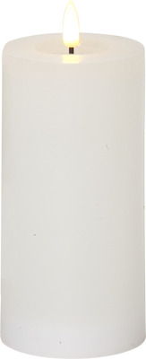 Star Trading LED-Wachskerze weiß 7,5x17,5flack. 061-42-1
