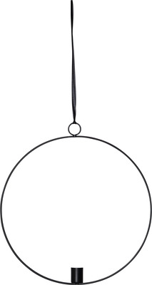 Star Trading LED-Kerze mit Ring, D28cm, schwarz 063-42