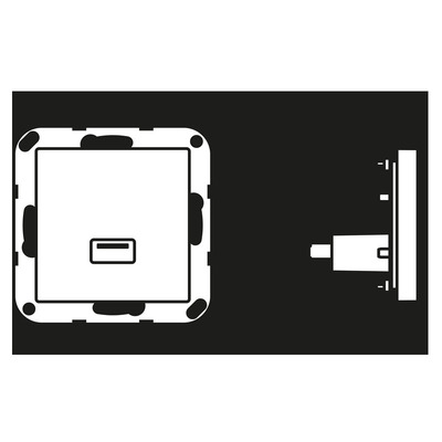 Jung Multimedia-Anschlusssystem schneeweiß matt MA A 1122 WWM