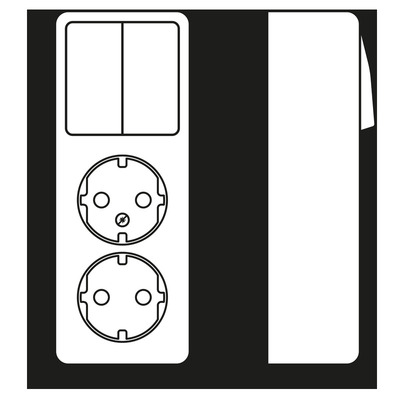 Jung SCHUKO-Zweifach-Steckdose 16A 250V, alpinweiß 625 A WW