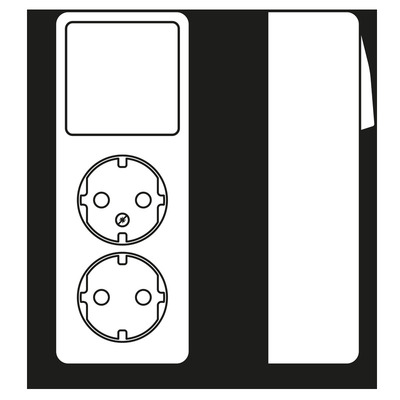 Jung SCHUKO-Zweifach-Steckdose 16A 250V, alpinweiß 626 A WW