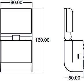 Theben LED-Strahler 8 Watt, schwarz theLeda S8-100L BK