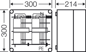 Hensel Sammelschienengehäuse 2x3pol. 400A Mi 6205