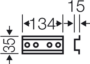Hensel Tragschiene Hutprofil 35mm Mi TS 15