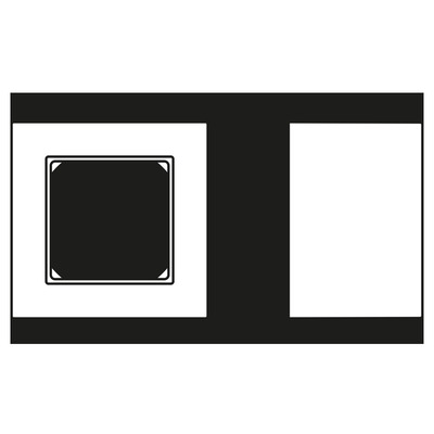 Jung Rahmen 28 mm waage/senkrecht A 5581 HBF WW