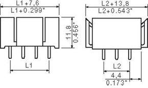 Weidmüller Leiterplattenstiftgehäuse RSV1,6 LS36 GR 3,2SN