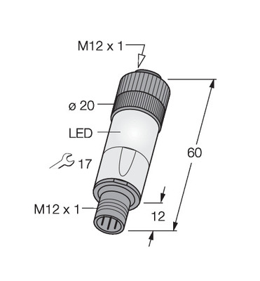 Turck SmartPlugDrehzahlwächter 4-Draht10-30VDC IP67 SPF1-AP6X