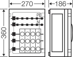 Hensel Sicherungsgehäuse 5x3x63A,D02 FP 3235