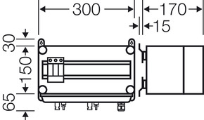Hensel PV-GAK mit ÜSE 1xPV-String auf 1xWR Mi PV 1111