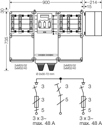Hensel PV-Wechselrichter-Sammler 140kW,3-phasig Mi PV 5323
