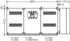 Hensel PV-Anschlusskasten m.Strangsicherungen Mi PV 3931