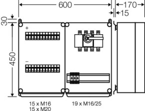 Hensel PV-Anschlusskasten m.Strangsicherungen Mi PV 3621