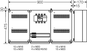 Hensel PV-Anschlusskasten m.Strangsicherungen Mi PV 3941