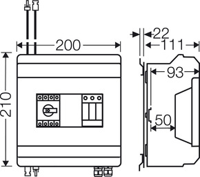Hensel PV-GAK, m. ÜSE 1xPV-String auf 1xWR-Eingang KV PV 2411