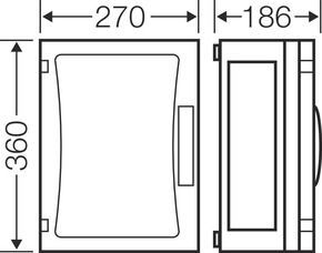 Hensel ENYSTAR-Leergehäuse EB.maße 216x306x136 FP 0250