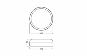 Ledvance LED-Deckenleuchte 830, braun D.Bam.P.C.40018W830b
