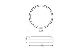 Ledvance LED-Deckenleuchte 830, braun D.Bam.P.C.50028W830b