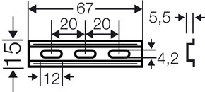 Hensel Tragschiene 15mm für KF02... DK TS 02