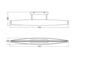 Ledvance LED-Deckenleuchte 830, dunkelgrau D.Fl.Fe.C.23W830d-gr