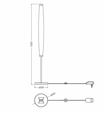 Ledvance LED-Stehleuchte dunkelgrau D.Flat#4099854611582