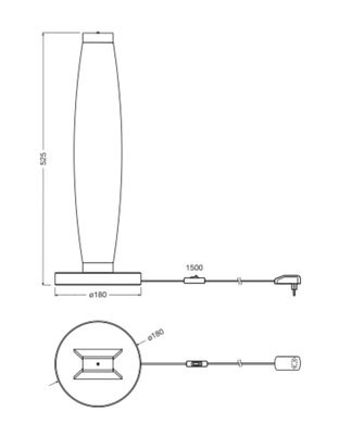 Ledvance LED-Tischleuchte dunkelgrau D.Flat#4099854611605