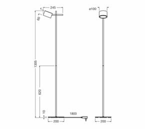 Ledvance LED-Stehleuchte schwarz D.Kyot#4099854654510
