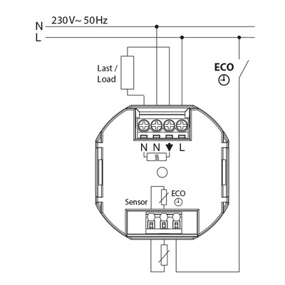 Eberle Controls UP-Thermostat Hinterleuchtung weiß UTE4100F-RAL9016-G55
