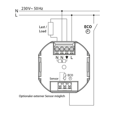 Eberle Controls UP-Thermostat Hinterleuchtung weiß UTE4100R-RAL9010-G55