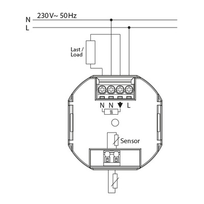 Eberle Controls UP-Uhrenthermostat Hinterleuchtung weiß UTE4800F-RAL9016-G55