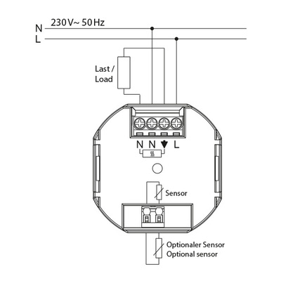 Eberle Controls UP-Uhrenthermostat Hinterleuchtung weiß UTE4800R-RAL9016-G55