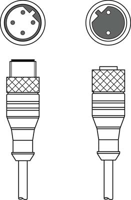 Leuze Verbindungsleitung K-SSPB M12A-M12A-2P